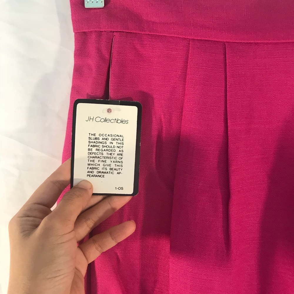 Vintage Dead Stock Hot Pink Midi Skirt - Picture 3 of 5